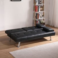 Odern-muebles de imitación de cuero convertible, sofás de doble futón turcos auténticos, plegables