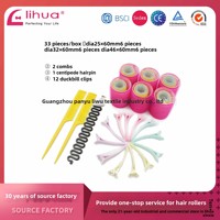 Kit de bigoudis et de rouleaux à cheveux en nylon avec pinces et outils de coiffage pour un volume accru – Fabriqué en Chine