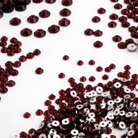 Perles de strass raffinées en grenat de 5 mm, en résine époxy, à dos plat, avec trou central, à coudre, en forme de diamant, fournitures pour la fabrication de bijoux