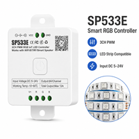 Controlador LED RGB IoT SP533E de 3 Canales PWM, DC 5-24V, con WiFi, Bluetooth, RF y Control por Voz Inteligente
