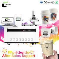 Chicai Single Pass Digital Inkjet Printer for Paper Cup Side Wall Printing CMYK 4-Color Dye Ink High-Speed Automatic Feeding