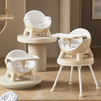 Nouvelle chaise haute pliable pour bébé 2026, chaise d'alimentation pour enfants, chaise à manger pour bébé avec roues réglables.