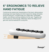 Clavier ergonomique sans fil 2,4 GHz avec repose-poignets incurvé pour un confort optimal, clavier multimédia ergonomique à touches séparées pour ordinateur de bureau