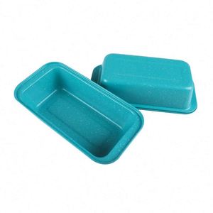 Molde Rectangular para Pan y Tostadas, Antiadherente, de Acero al Carbono, con Espolvoreado Azul, de Acero Inoxidable, Sin Tapa - Product Image 2
