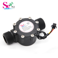 Sensor Aliran Air OEM DN25 Kelas Makanan 2-100L, Flowmeter Turbin Efek Hall Magnetik untuk Cairan Asam, Sinyal RS485/NPN/4-20mA