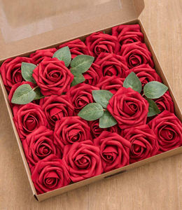 Juego <span class=keywords><strong>de</strong></span> Cajas <span class=keywords><strong>de</strong></span> Flores Artificiales, Rosas Rojas, 25 Piezas, Rosas <span class=keywords><strong>de</strong></span> Aspecto Real para el Día <span class=keywords><strong>de</strong></span> San Valentín, Centros <span class=keywords><strong>de</strong></span> Mesa para Bodas <span class=keywords><strong>y</strong></span> Decoraciones <span class=keywords><strong>de</strong></span> Mesa - Product Image 3