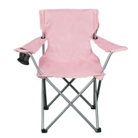 Chaise de camping portable robuste à dossier haut, noire, avec porte-gobelet, idéale pour la randonnée et le camping