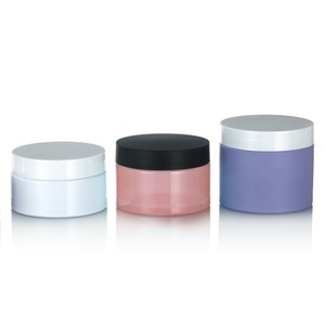 250g 500g pink Cosmetic <b>Jar</b> 8 oz PET <b>Plastic</b> Matte Frosted pink <b>Jars</b> 250 ml 500ml 16 oz for Facial Body Cream with Gold Lids - Product Image 6