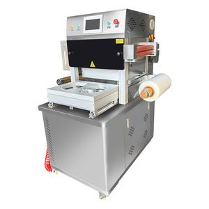 Machine de scellage sous vide pour barquettes en PP, PET, <span class=keywords><strong>acier</strong></span> inoxydable et plastique, scelle 6 barquettes par lot - Product Image 3