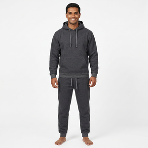 Conjunto Deportivo Personalizado Vintage de Invierno 2 en 1 con Estampado Animal, Chaqueta con Cierre y Pantalones de Felpa, Unisex, 100% Algodón - Product Image 1