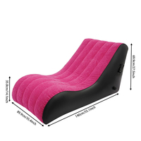 Canapé-lit gonflable en forme de S avec matelas pneumatique floqué à pompe double couche pour salon bureau camping intérieur extérieur utilisation