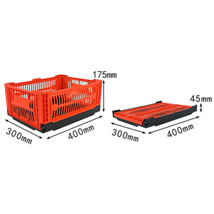 large storage boxes heavy duty collapsible plastic crate for fruits and vegetables - Product Image 5