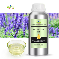 Huile Essentielle de Sauge Sclarée 100% Pure, Naturelle et Biologique, Distillée à la Vapeur, Prix de Gros BORUI, pour Diffuseur et Usage Cosmétique