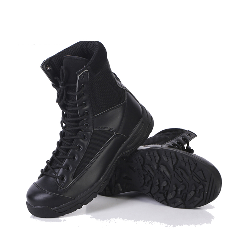 Мужские военные ботинки, качественные тактические ботильоны спецназа для пустыни, Водонепроницаемые кожаные полицейские ботинки