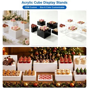 Présentoir de Buffet Stéréoscopique en Acrylique à Cinq Faces, Empilable et Encastrable pour la Restauration Hôtelière et la Présentation Alimentaire - Product Image 3