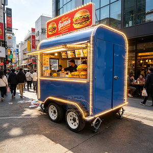 Oem Coffee Trailer <b>Towable</b> Mobile Catering Cart Custom Size Stainless Steel Concession Food Truck With Full Kitchen - Product Image 4