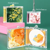 Llavero SUNSHING personalizado de Kpop con NFC, mini CD, DVD, disco de vinilo, estuche transparente, álbum de CD, dije, etiqueta NFC para álbum de música, llavero