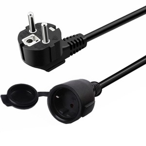 สายต่อพ่วงไฟฟ้าแบบยุโรป หัวต่อ CEE ตัวผู้ IEC ตัวเมีย IP44 16A PVC สำหรับใช้กับเครื่องใช้ไฟฟ้าภายในบ้าน - Product Image 1