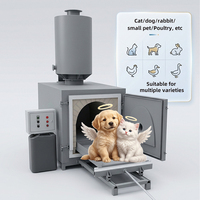 Insentrator Hewan Peliharaan Anjing Kucing Tanpa Asap, Oven Kremasi Hewan dengan Konstruksi Pelat Baja, Daya 5.5kW