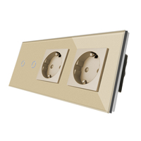Interruptor Inteligente Bingoelec Tuya de 1/2/3/4 Botones, Interruptor de Control Remoto Triple y Enchufe Doble de 16A, Panel de Vidrio para Enchufe Alemán