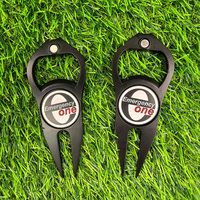 Outil de réparation de divots de golf en alliage de zinc et marqueur de balle, magnétique puissant, durable, accessoires de golf d'extérieur, cadeau amusant pour hommes