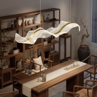 Lustre JYLIGHTING de style nordique, élégant, en forme de vague, en résine plastique transparente, de luxe, pour table à manger, comptoir, décoration contemporaine pour la maison