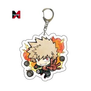 Porte-clés en acrylique <span class=keywords><strong>My</strong></span> <span class=keywords><strong>Hero</strong></span> <span class=keywords><strong>Academia</strong></span> avec design chibi, double face, transparent, à suspendre au sac à dos, neuf - Product Image 2