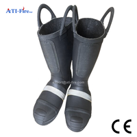Bottes en caoutchouc pour pompiers EN15090, bottes de sauvetage pour pompiers, embout en acier, résistantes à la chaleur, bottes de lutte contre l'incendie pour les intervenants d'urgence