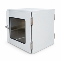 Boîte de transfert murale en verre pour salle blanche, à alimentation stable, pour le transfert de matériaux en atelier pharmaceutique (dosage solide)