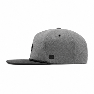Casquette de baseball en <span class=keywords><strong>laine</strong></span> mérinos avec patch en cuir personnalisé, visière plate, style Dad Hat, Snapback Gary, pour marque exclusive, fabriquée en usine BSCI - Product Image 4