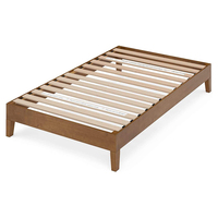 Meuble de lit simple en bois massif, chambre à coucher, mobilier moderne, cadre en bois massif