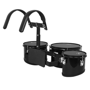 SLADE Black Factory Instrumento de Percusión para Banda de Marcha, Set de Tres Tambores: Caja Triple, Bombo y Tom Trisilábico - Product Image 4