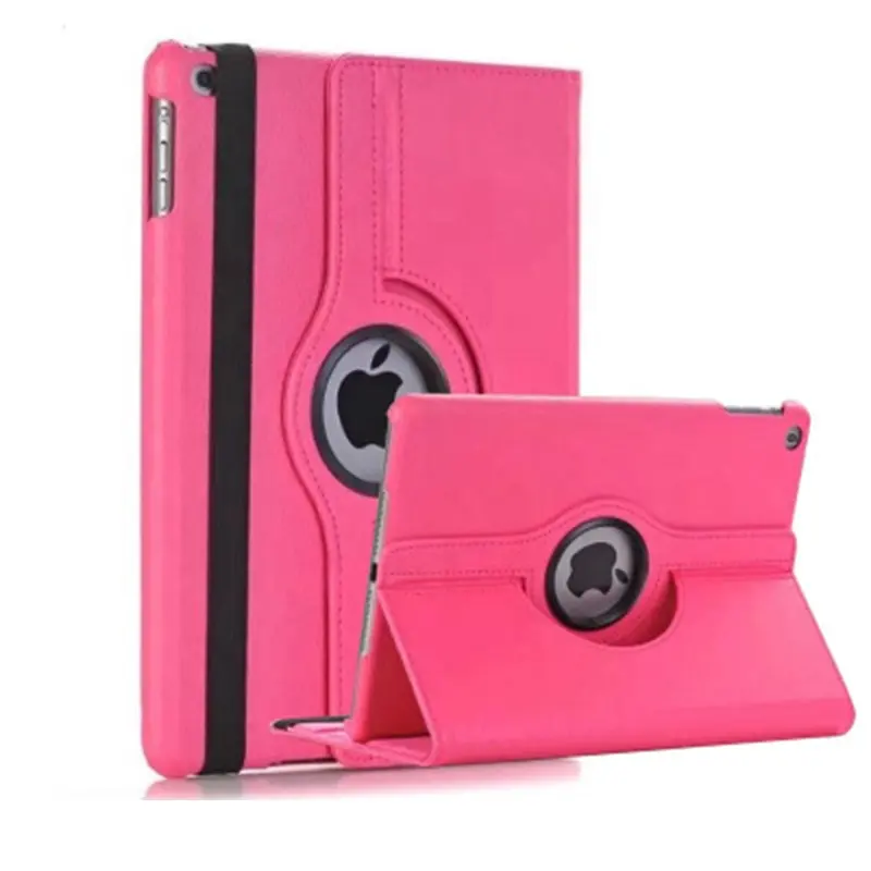 Magnetic slim stand 360 Rotation smart Tablet Case PU Leather Flip back Cover For ipad 2/3/4 with Folding holder