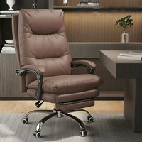 Chaise de bureau à domicile avec repose-pieds, chaise d'ordinateur inclinable confortable pour une longue assise, chaise de direction professionnelle