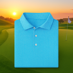 Polos de golf para hombre, diseño ajustado, antiencogimiento, tejido de punto, 88% poliéster, 12% elastano, con logotipo personalizado. - Product Image 1
