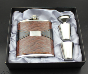 กล่องของขวัญสำหรับคุณพ่อ: ขวดใส่ไวน์ชุดเหล้ากล่องของขวัญขวดเหล้าเปล่าพร้อมกรวย6-9ออนซ์สำหรับวิสกี้บรั่นดีวอดก้า - Product Image 5