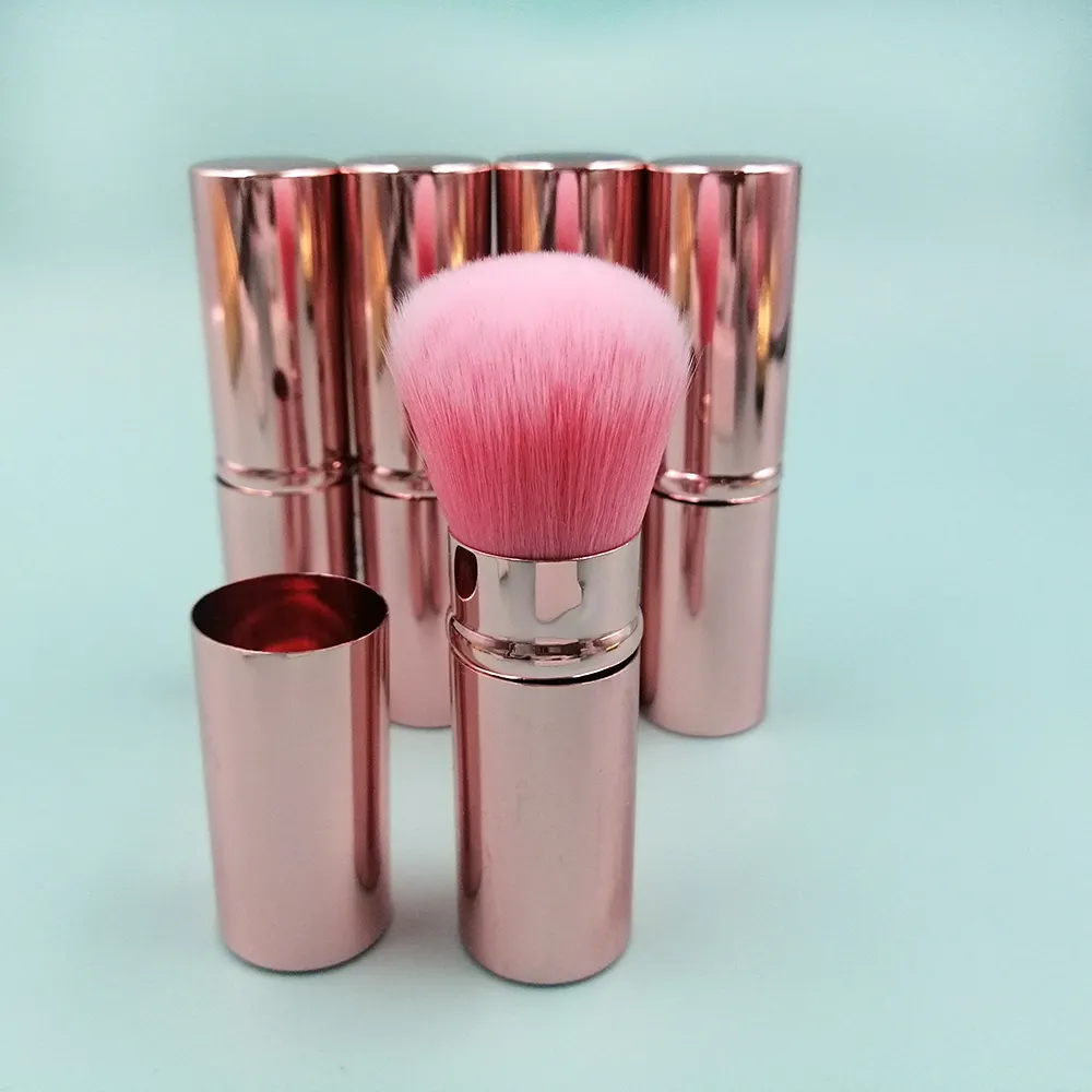 Pennello per trucco in polvere di fondotinta portatile Mini pennello per blush cosmetico Best Seller oro rosa pennelli per trucco Private Label