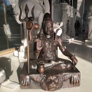 Nhà máy chất lượng cao kích thước lớn trang trí tôn giáo Hindu thần Ganesh Đồng Ganesha Tượng điêu khắc - Product Image 5