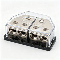 Boîtier de modification et de distribution audio 12V 24V 4 entrées 0GA 4GA 2 sorties 0GA 4GA pour amplificateur de voiture, pour connexion de plusieurs fils et connecteurs