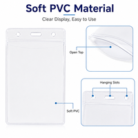 Porta Tarjetas de Identificación de PVC Transparente, Funda Vertical para Tarjetas de Nombre, Porta Pasos para Conferencias y Eventos, Protector de Tarjetas de Visita, Venta al Por Mayor