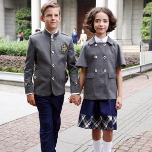 Vêtements scolaires pour enfants de conception OEM, veste grise pour adolescents, uniforme scolaire, blazer pour garçon, uniformes scolaires - Product Image 1