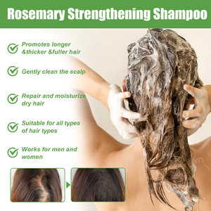 EELHOE rosmarino Shampoo professionale per la cura dei capelli pulizia profonda massaggio del cuoio capelluto idratante capelli morbidi densi funzione antiforfora - Product Image 3