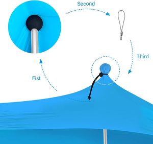 High Quality Four-Season Waterproof Portable <strong>Tarp</strong> Rain Tent Ultralight Beach Sun Shelter Camping <strong>with</strong> Tent <strong>Pole</strong> - Product Image 2