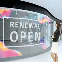 Pleine Couleur P3.91 P7.8 P10 Transparent Led Écran D'affichage En Verre Voir À Travers Led Mur Vidéo Pour Vitrine Pour Magasin Fenêtre Usine