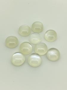 มูนสโตนสีขาวธรรมชาติ 8 มม. ขัดเงาแบบคาโบชอง เจียระไนคุณภาพ AAA รับรองโดยผู้ตรวจสอบอิสระ สำหรับทำเครื่องประดับเงินและทอง ขายส่ง - Product Image 2