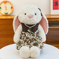 Peluche Lapin de Pâques en Robes Colorées - Lapin en Peluche Kawaii, Cadeau Doux de Haute Qualité pour Enfants