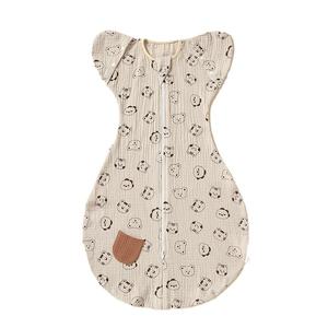 Gigoteuse pour nouveau-né en gaze de coton, anti-humidité, à manches longues, version fine printemps/été - Product Image 5