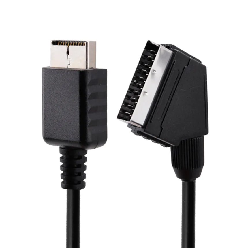 Câble de connexion de remplacement AUDIO/vidéo RGB de 1.8M, cordon de connexion, pour PLAYSTATION Sony, PS1, PS2, PS3, TV, AV