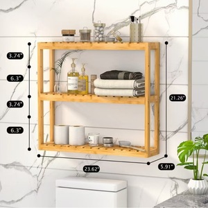 Estante de Baño de Bambú Autonomy, Estante de Madera de 3 Niveles para Montar en la Pared, Solución Ecológica para Organizar Artículos de Baño - Product Image 2