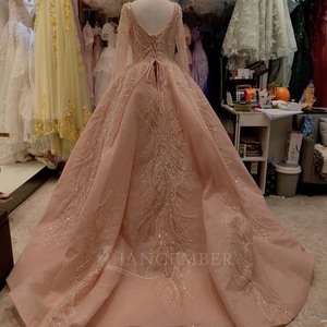 Vestido de Gala Moderno y Dulce para Quinceañera Lsany220 Rosa, Talla Grande, para Graduación, con Escote Corazón, Adornado con Cuentas, Antiestático - Product Image 5